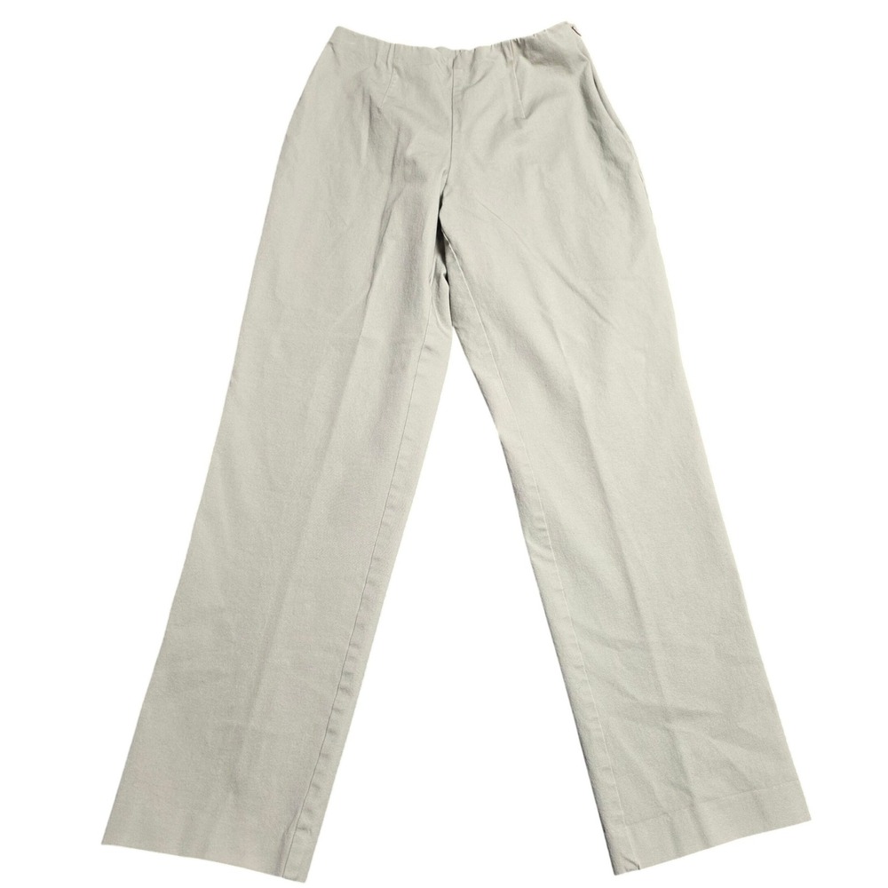Eddie Bauer Brenrton Fit Pants Women's Size 10 Beige Cotton Stretch Straight Leg
